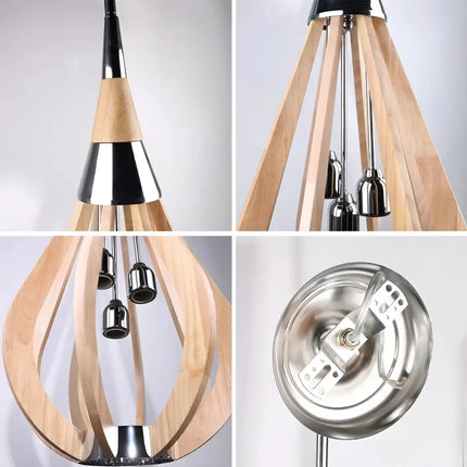 Karu – 3-Light Timber Pendant Light | Natural Oak