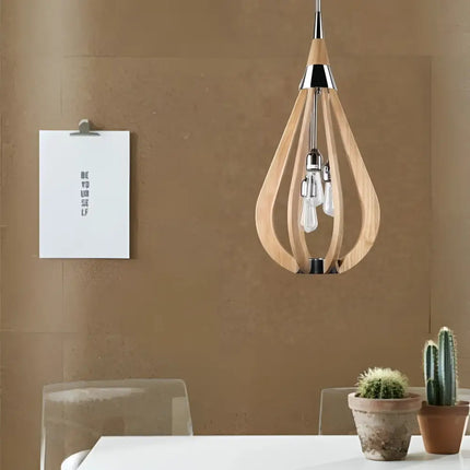 Karu – 3-Light Timber Pendant Light | Natural Oak