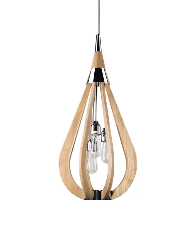 Karu – 3-Light Timber Pendant Light | Natural Oak