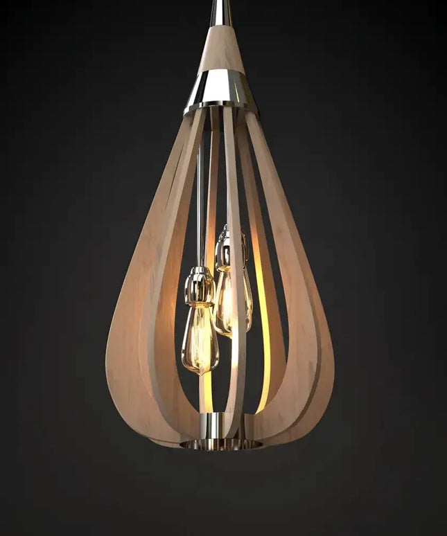 Karu – 3-Light Timber Pendant Light | Natural Oak