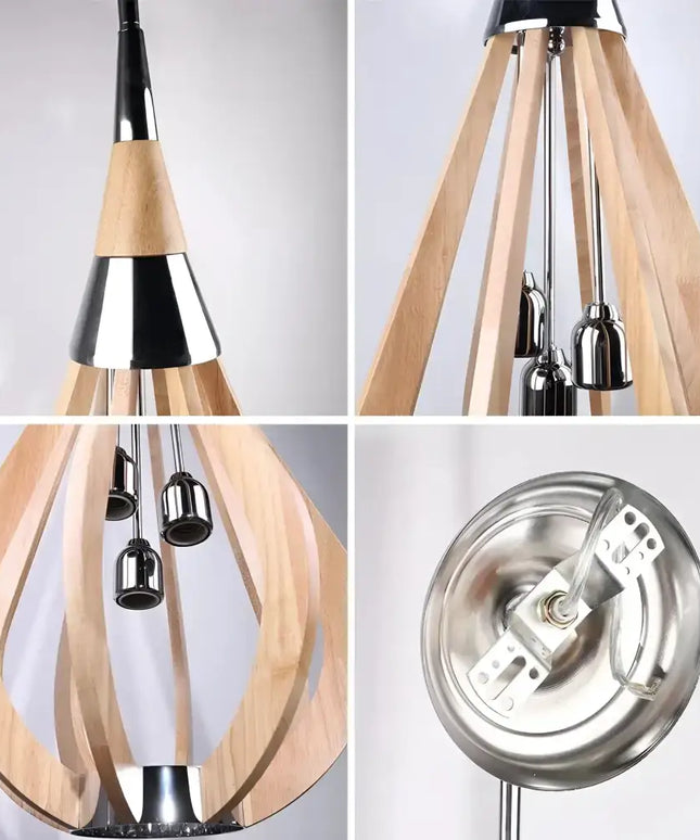 Karu – 3-Light Timber Pendant Light | Natural Oak