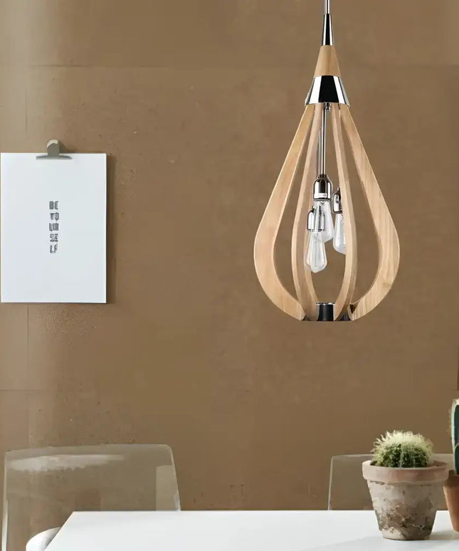 Karu – 3-Light Timber Pendant Light | Natural Oak