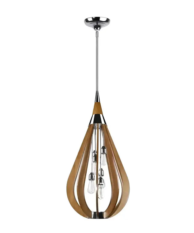 Karu – 6-Light Timber Pendant Light | Golden Oak