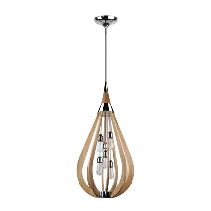 Karu – 6-Light Timber Pendant Light | Natural Oak