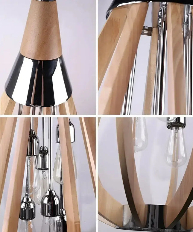 Karu – 6-Light Timber Pendant Light | Natural Oak