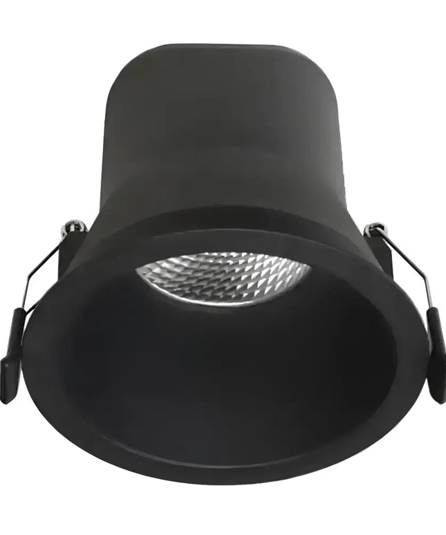 Matte Black Eureka 10W LED Downlight with Anti-Glare Deep Baffle