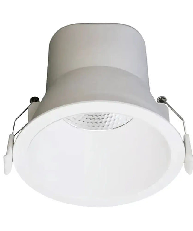 Matte White Eureka 10W LED Downlight with Anti-Glare Deep Baffle