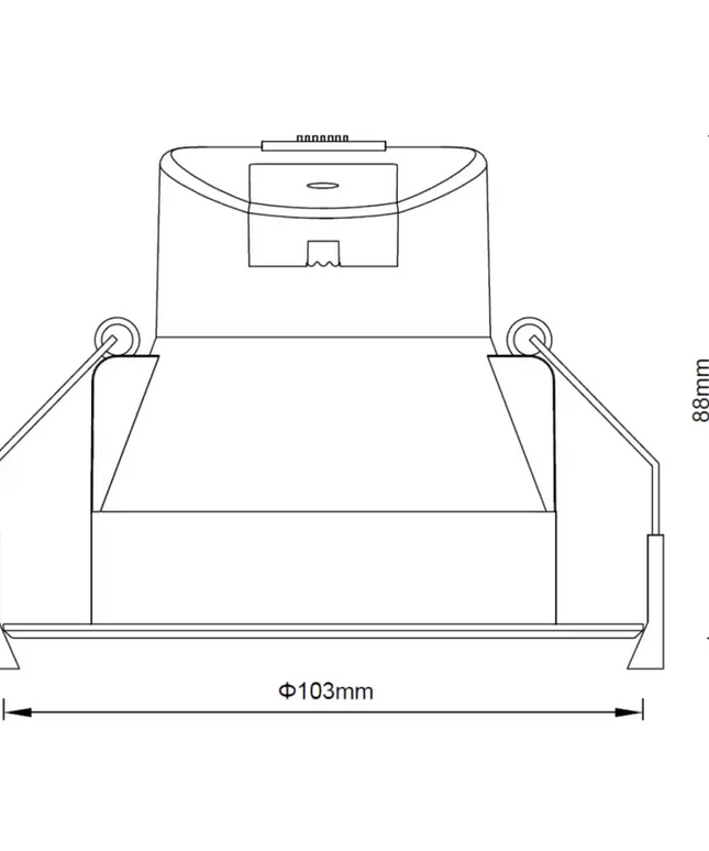 13W Tri-Colour Dimmable Ultra-low Glare LED Downlight 90mm Cut Out - LED downlight