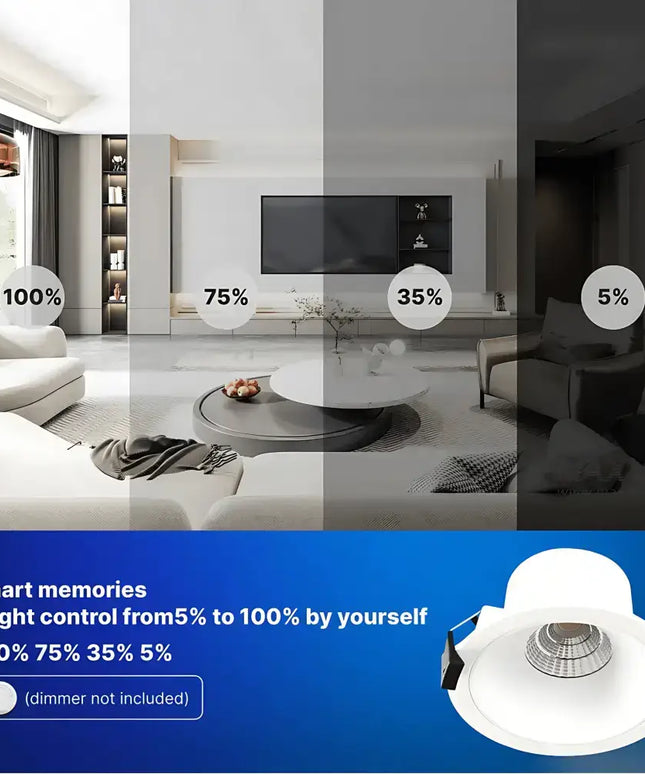 10W Tri-Colour Dimmable LED Downlight | 90mm Cut Out | Eureka