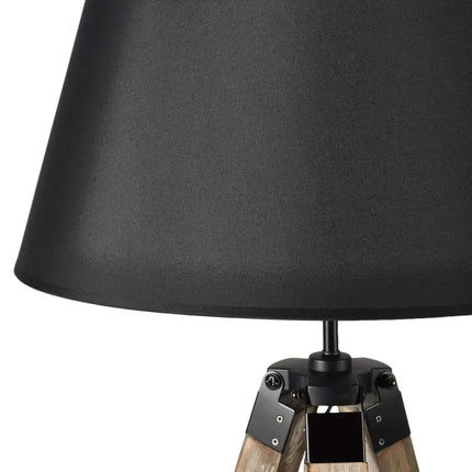 LARGE TRIPOD FLOOR LAMP Linen Shade Modern Light Retro Vintage Wooden - Home & Garden > Lighting