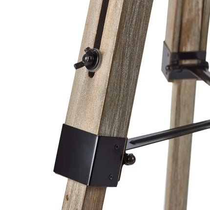 LARGE TRIPOD FLOOR LAMP Linen Shade Modern Light Retro Vintage Wooden - Home & Garden > Lighting