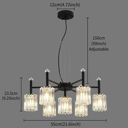 LATROBE Black 7 Light Farmhouse Vintage Chandelier - Home & Garden > Lighting