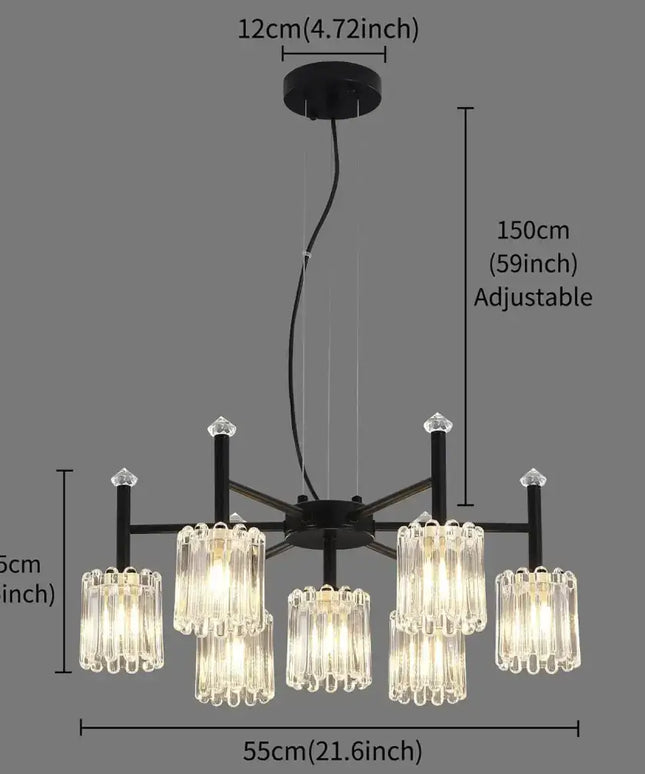 LATROBE Black 7 Light Farmhouse Vintage Chandelier - Home & Garden > Lighting