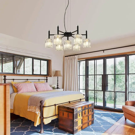 LATROBE Black 7 Light Farmhouse Vintage Chandelier - Home & Garden > Lighting