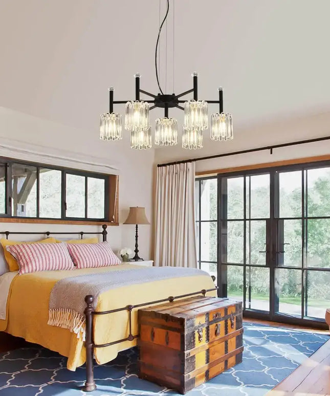 LATROBE Black 7 Light Farmhouse Vintage Chandelier - Home & Garden > Lighting