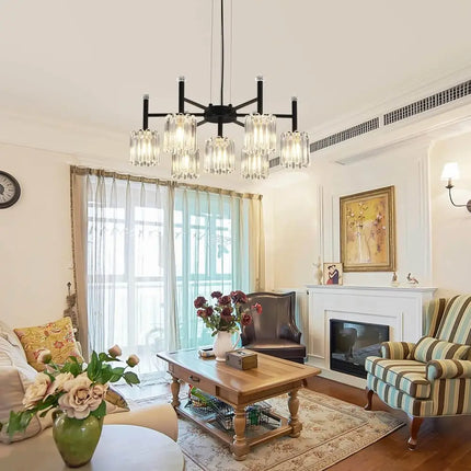 LATROBE Black 7 Light Farmhouse Vintage Chandelier - Home & Garden > Lighting