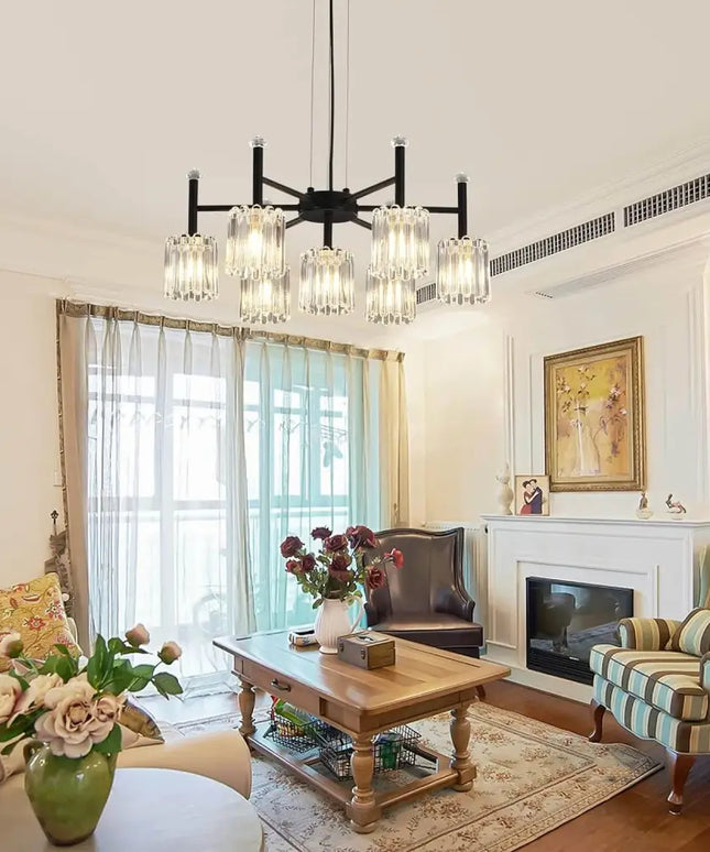 LATROBE Black 7 Light Farmhouse Vintage Chandelier - Home & Garden > Lighting