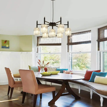 LATROBE Black 7 Light Farmhouse Vintage Chandelier - Home & Garden > Lighting