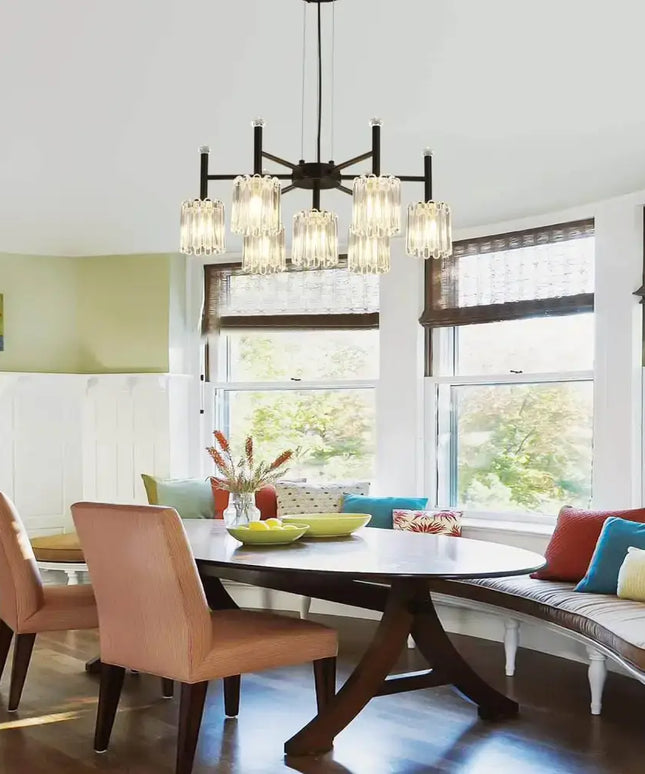 LATROBE Black 7 Light Farmhouse Vintage Chandelier - Home & Garden > Lighting