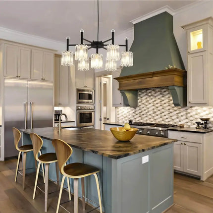 LATROBE Black 7 Light Farmhouse Vintage Chandelier - Home & Garden > Lighting