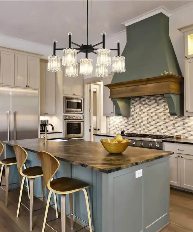 LATROBE Black 7 Light Farmhouse Vintage Chandelier - Home & Garden > Lighting