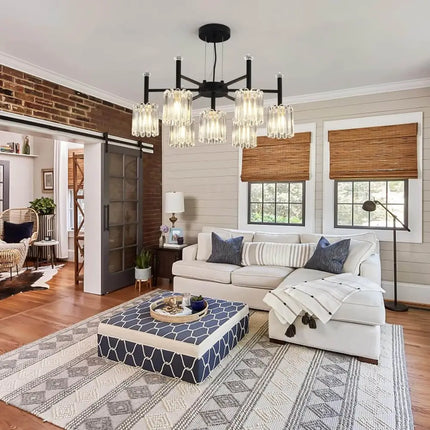 LATROBE Black 7 Light Farmhouse Vintage Chandelier - Home & Garden > Lighting