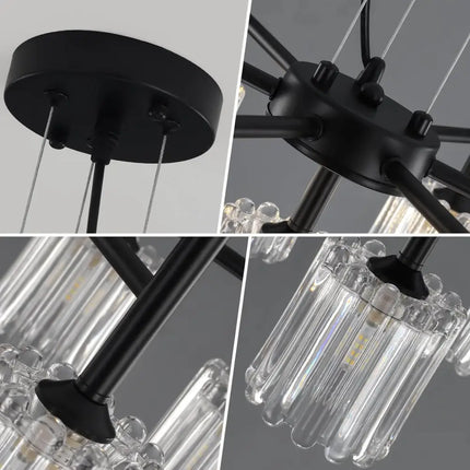 LATROBE Black 7 Light Farmhouse Vintage Chandelier - Home & Garden > Lighting