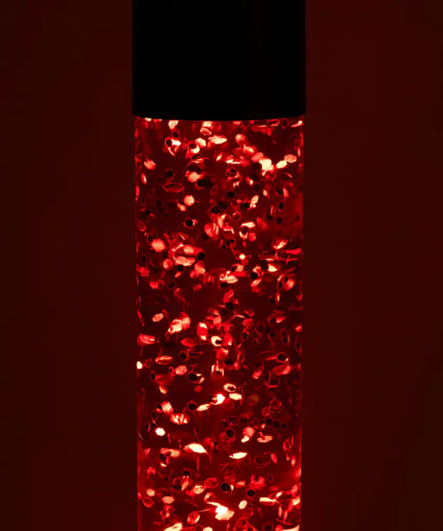 Lava Floor Lamp Red Glitter Glam - 64cm