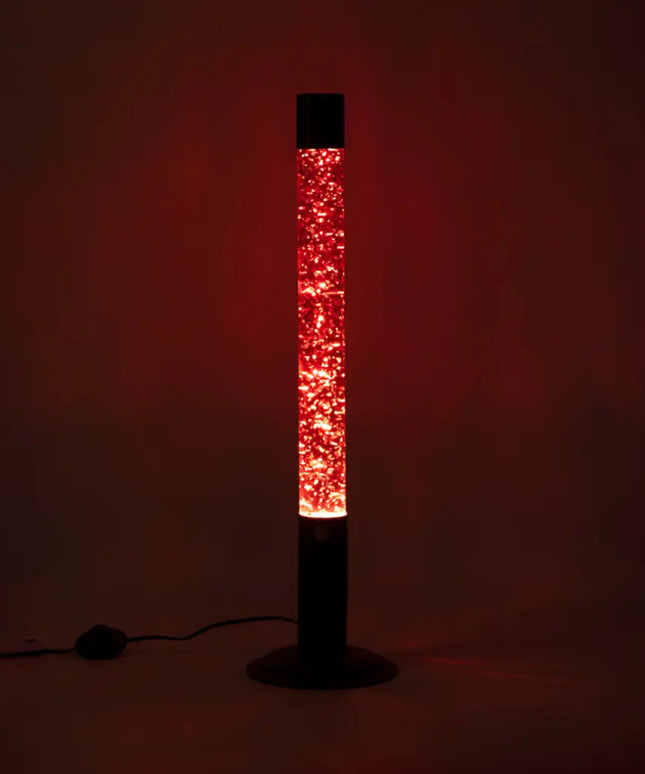 Lava Floor Lamp Red Glitter Glam - 64cm