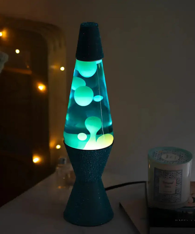 Lava Lamp Diamond Motion 37cm Tall | Blue Disco Glam - Home & Garden > Lighting > Table Lamps