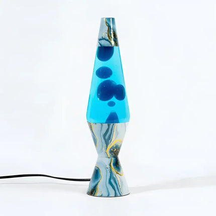 Stylish Motion Lamp with a striking blue marble finish