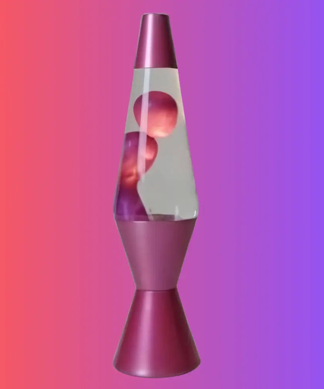 Lava Lamp Diamond Motion 37cm Tall | Metallic Pink - Home & Garden > Lighting > Table Lamps