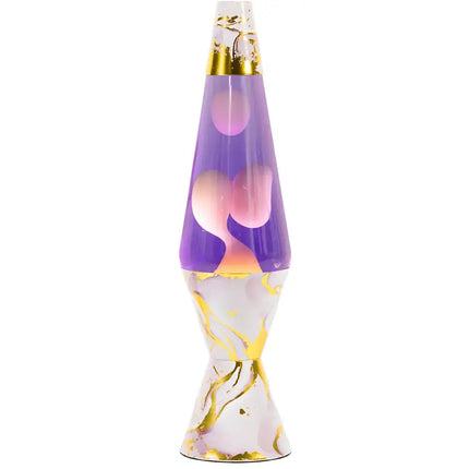 Lava Lamp Diamond Motion – Pink Marble with a sleek pink marble base and flowing pink lava.