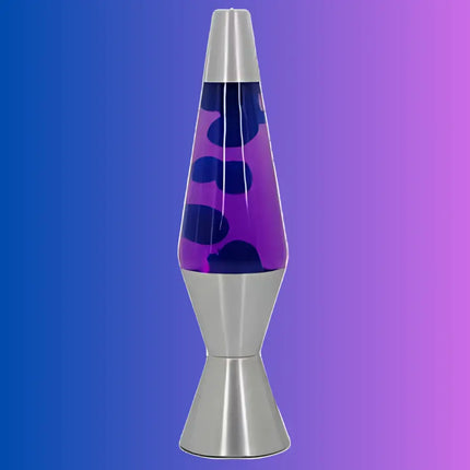 Soothing Lava Lamp in Motion – Purple wax moving through blue liquid for a mesmerizing effect.