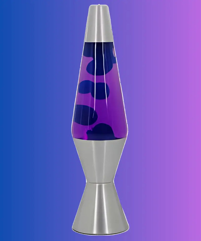 Soothing Lava Lamp in Motion – Purple wax moving through blue liquid for a mesmerizing effect.