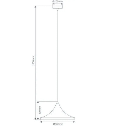 Laya-360 Modern Metal Pendant Light — E27, 360mm Shade | Brushed Nickel