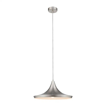 Laya-460 Modern Metal Pendant Light — E27, 460mm Shade | Brushed Nickel