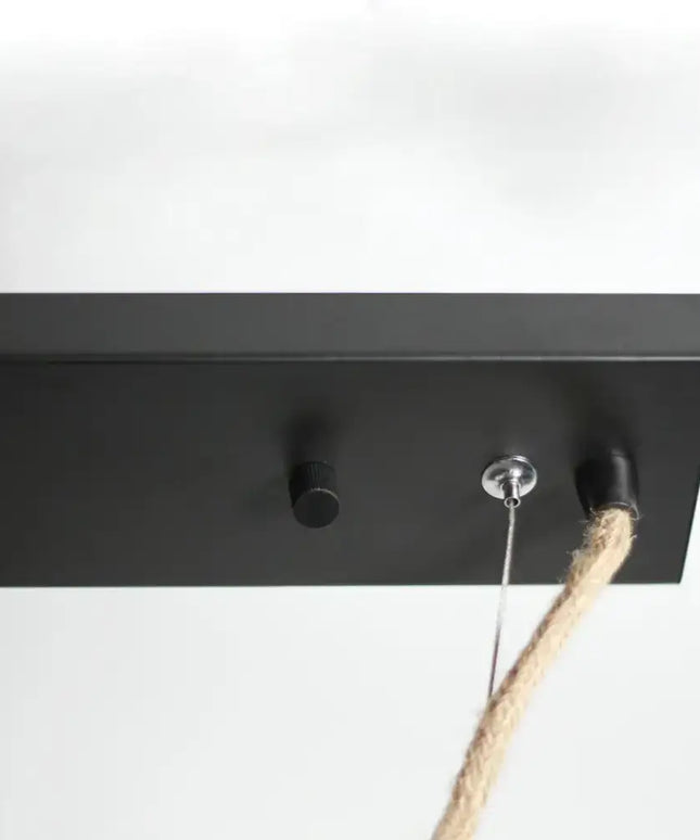 Lea 5 Light Pendant Black & Natural - LL002PL094-Island Pendant Lights-Lexi Lighting