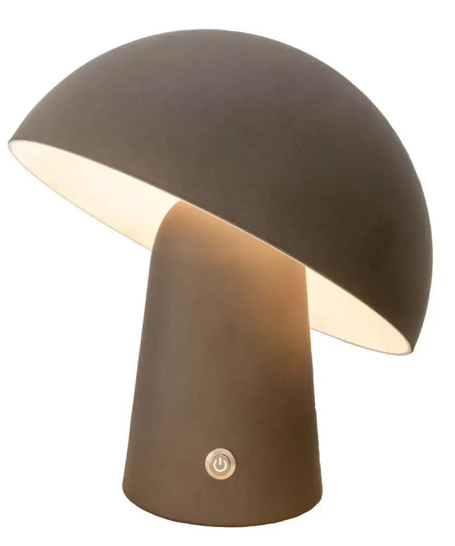 LED Cordless Mushroom USB Rechargeable Table Lamp Dimming Night Light - Steel Grey - Home & Garden > Lighting