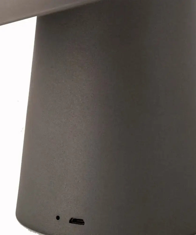 LED Cordless Mushroom USB Rechargeable Table Lamp Dimming Night Light - Steel Grey - Home & Garden > Lighting