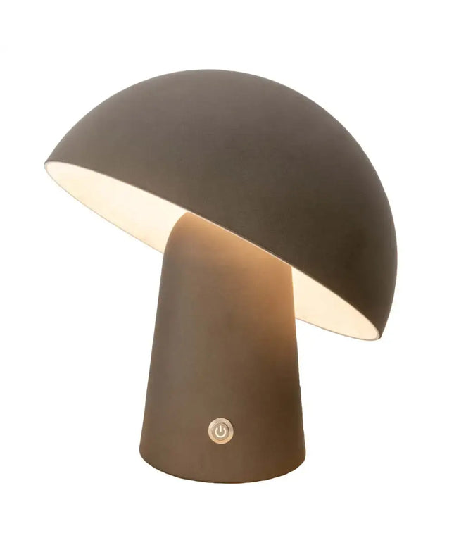 LED Cordless Mushroom USB Rechargeable Table Lamp Dimming Night Light - Steel Grey - Home & Garden > Lighting
