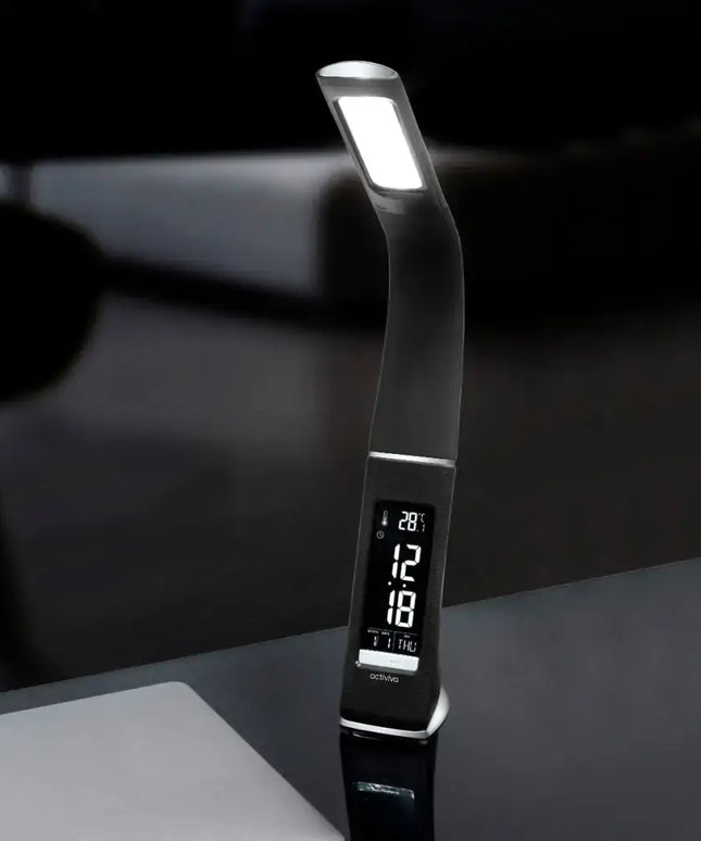 LED Desk Lamp with Clock and Calendar-Home & Garden > Lighting-Dropli