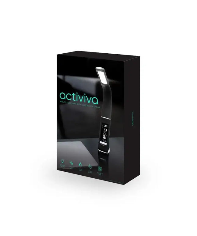 LED Desk Lamp with Clock and Calendar-Home & Garden > Lighting-Dropli