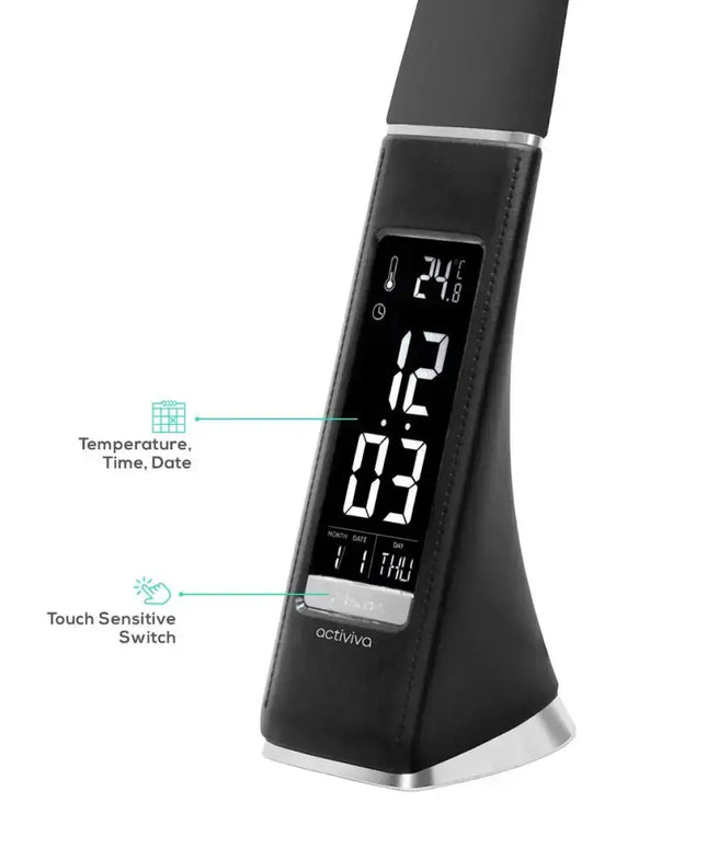 LED Desk Lamp with Clock and Calendar-Home & Garden > Lighting-Dropli