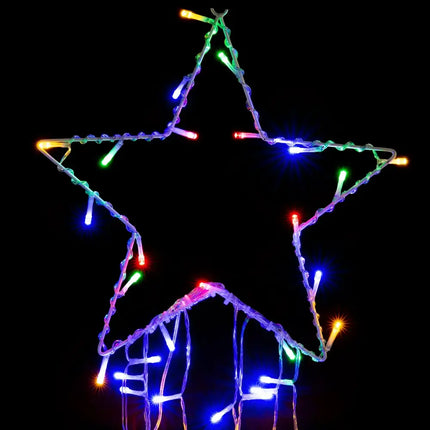 Illuminated star decoration from LED Garden Star Cascade 3.5m Multi-Color Lights display