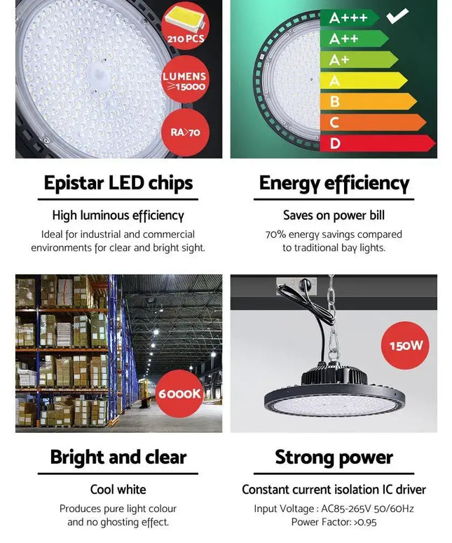 LED High Bay Lights 150W Industrial Warehouse-Home & Garden > Lighting-Dropli