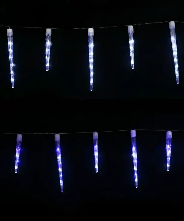 LED Icicle Tube Lights 24-Pack showcasing elegant icicle-shaped string lights for festive decor