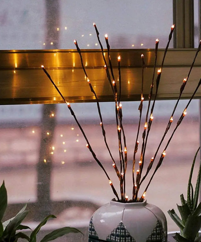 LED Light Bunch Stem - Warm White BATTERY fairy lights - 50cm high 20 bulbs/petals Dropli, Occasions > Lights, led-light-bunch-stem-warm-white-battery-fairy-lights-50cm-high-20-bulbs-petals