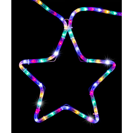 Colorful LED star light from LED Ropelight 5 Stars Chain in RGBYW colors
