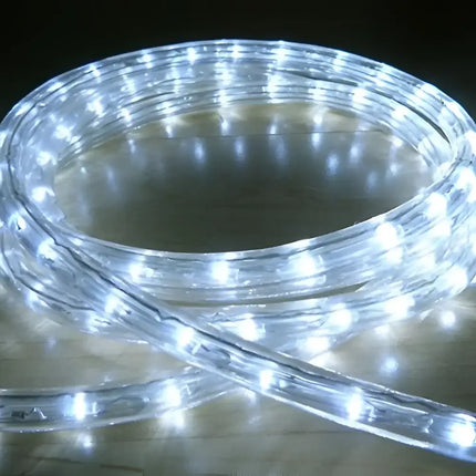Coiled white LED Rope Light from LED Ropelight 9m Flash Connectable in multiple colors